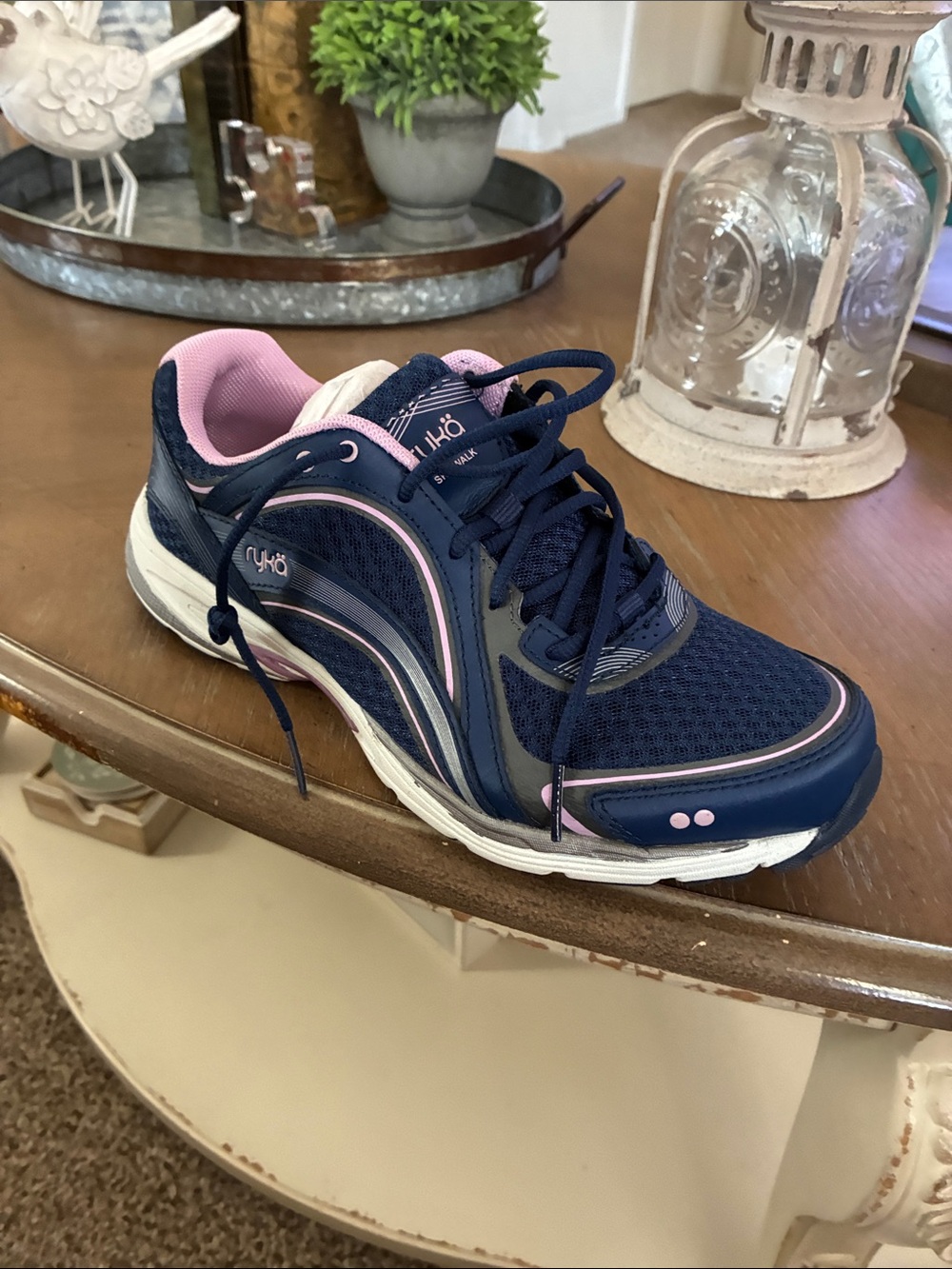 Ryka Navy and Pink Women's Walking Sneaker
